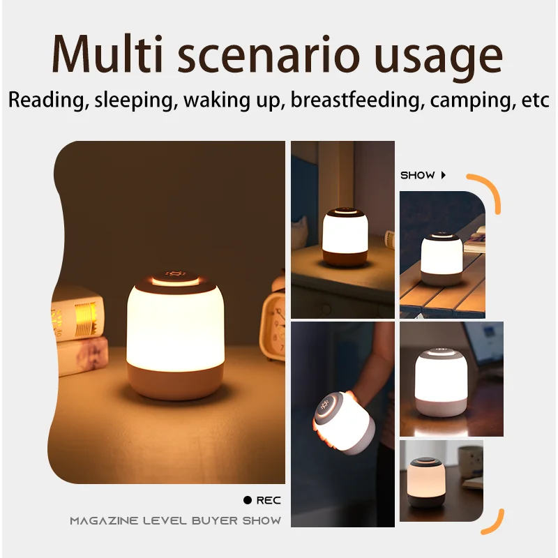PZSUNLY LED Touch Lamp Night Light Table Lamp Bedside Lamp Bedroom Lamp with Touch Sensor Portable Desk Lamp Light for Kids Gift 5