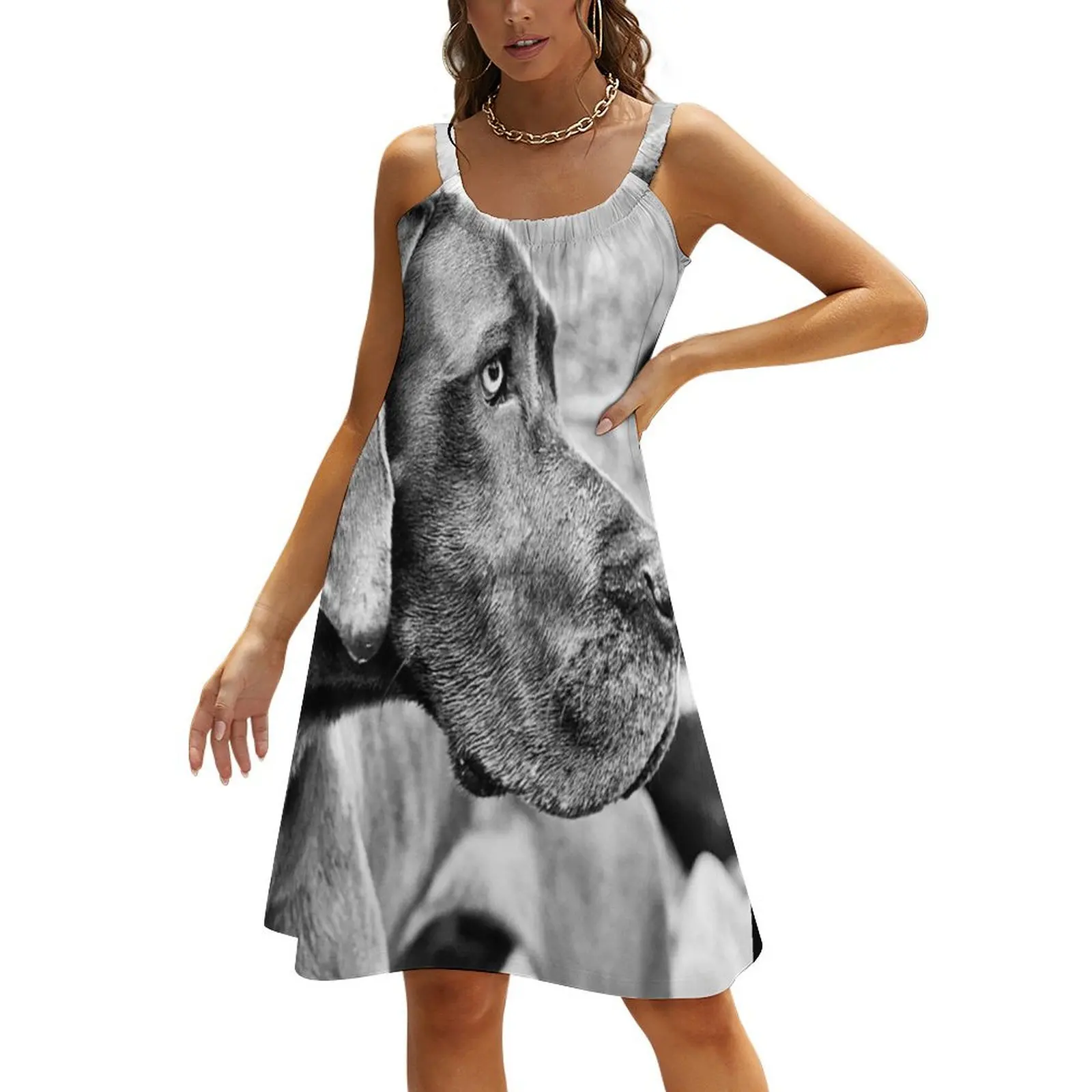 

Blue Black Great Dane Beach Sling Skirt birthday dress for women Women's long dress dress for women summer summer dresses