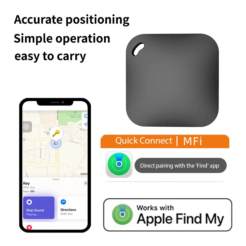 2024 Mini Tracking Device For Apple Find My Key Smart Tag Child Finder Pet Car Lost Tracker Smart Bluetooth Tracker IOS System