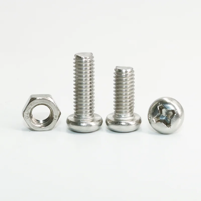 Screw Bolt Nut Set Hex Head Screw M1 M1.2 M1.4 M1.6 M2.5 M3 304 Stainless Steel Phillips Round Head Cross Hexagon for Motherboard PCB