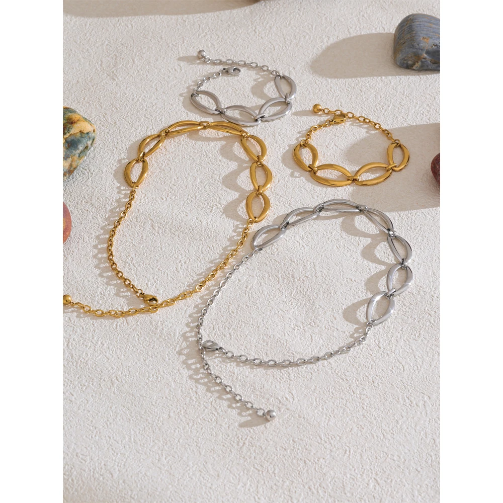 Yhpup Stainless Steel Jewelry Set Waterproof