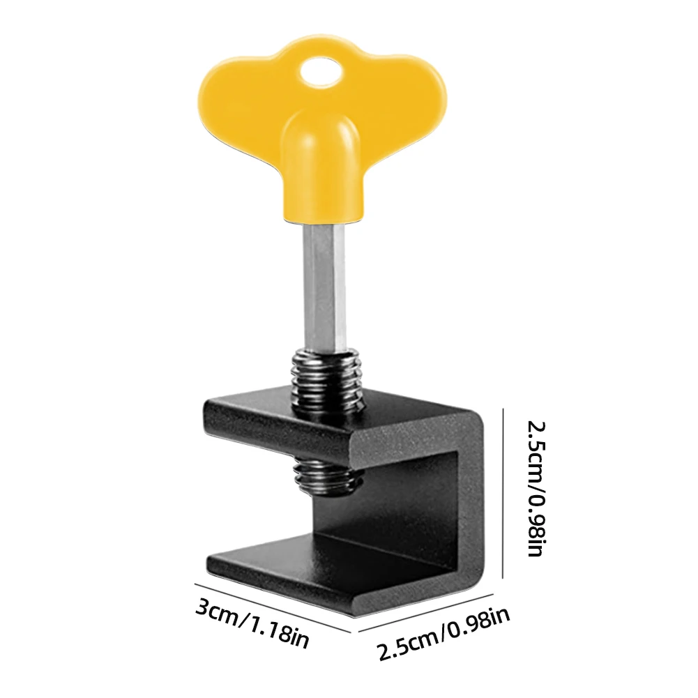 Door Window Lock Stopper with Key Wrench Door Frame Security Lock Aluminium Alloy Window Limit Stop Locks Kid/Children Guards