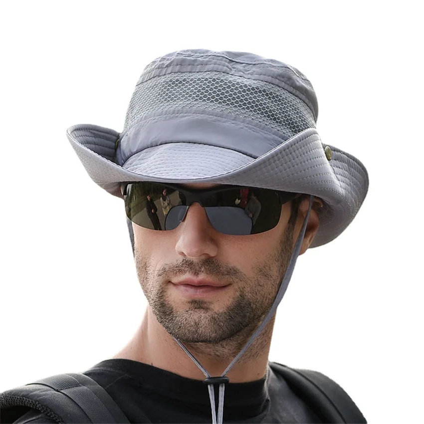 Outdoor Fishing Hiking Men's Panama Hats Summer Sunproof Antiuv
