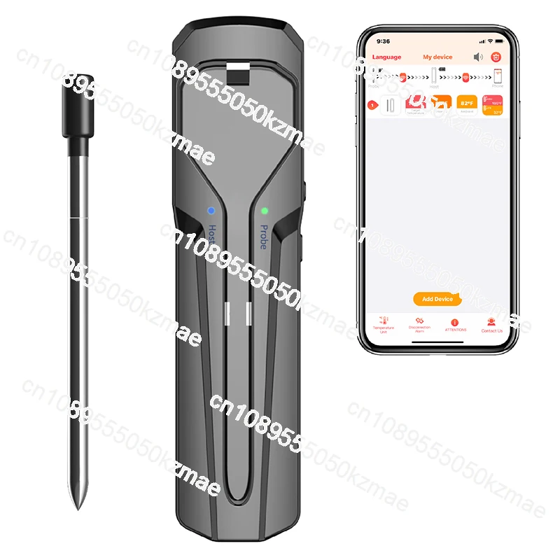 블루투스 앱 무선 바베큐 온도계, 원격 프로브 방수 등급 주방 음식 온도계