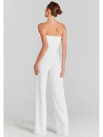 Women Summer Luxury Sexy Long Sleeve Pearl White Bodycon Set Jumpsuit 2024 Celebrity Designer High Street Rompers - Image 6