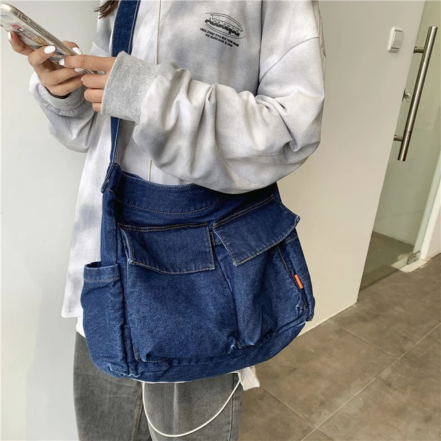 Source High storage capacity denim tote bag ladies crossbody bags shoulder  bag for women on m.