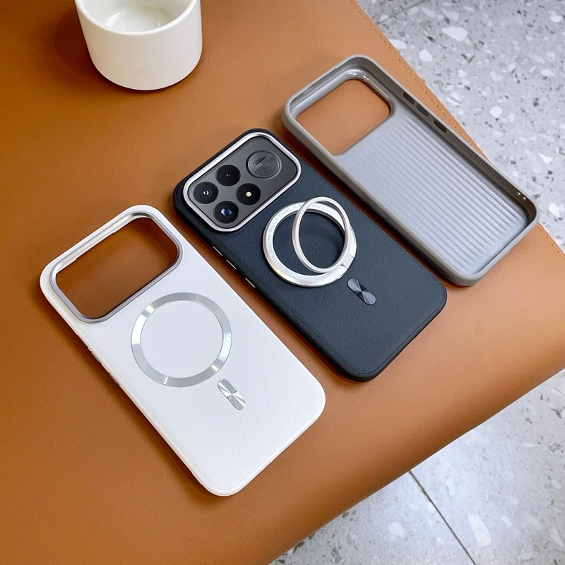 Luxury Magnetic Gold Armor PU Leather Anti-Fall Protection Case