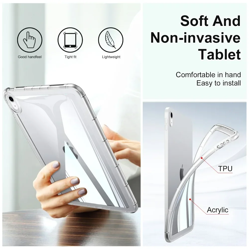 Clear Soft Back Tablet Case - Universal Fit