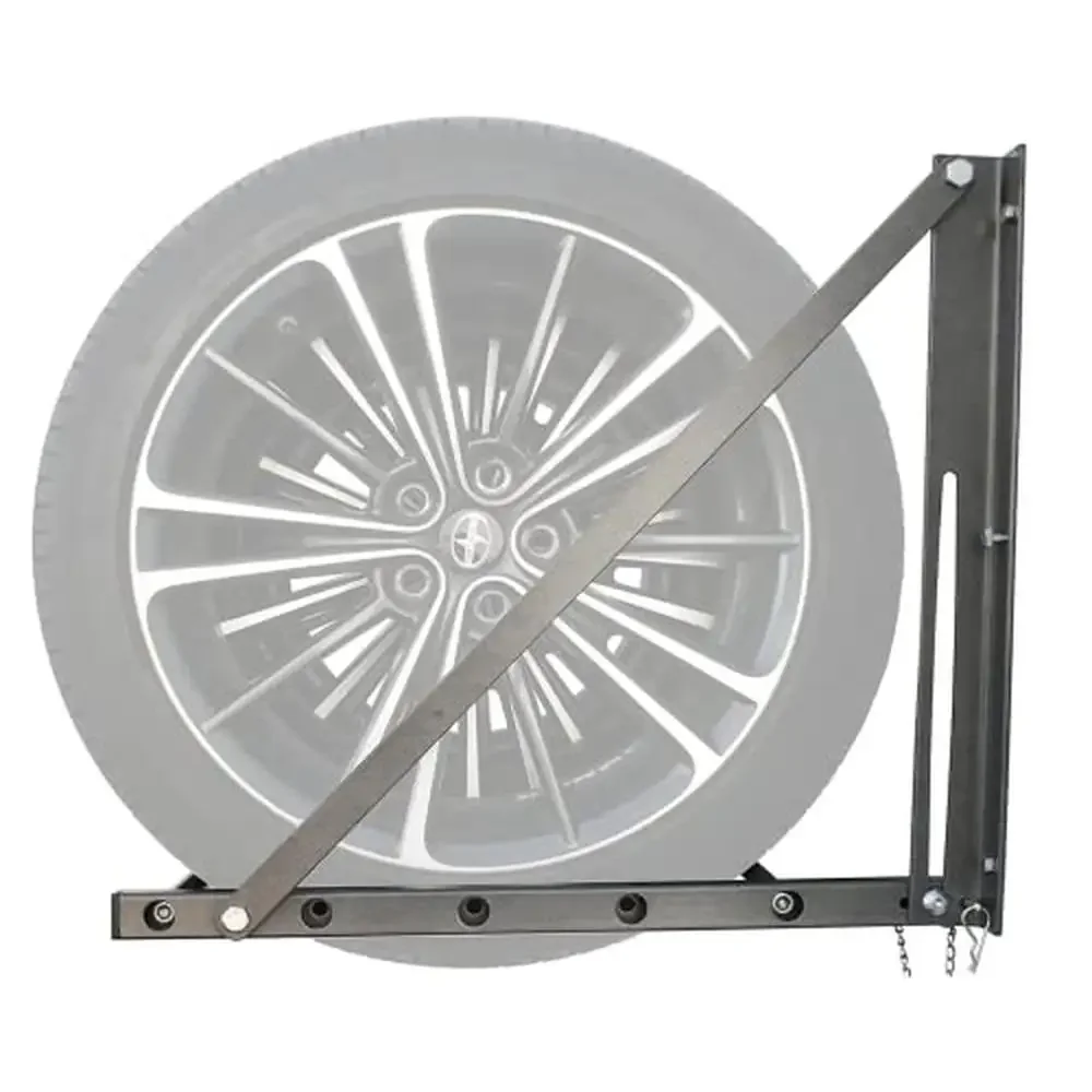 Adjustable Wall Mount Tire Storage Rack Heavy Duty Steel Construction Fits 4 Tires 32-48" Width 300 lbs Capacity Lightweight 5