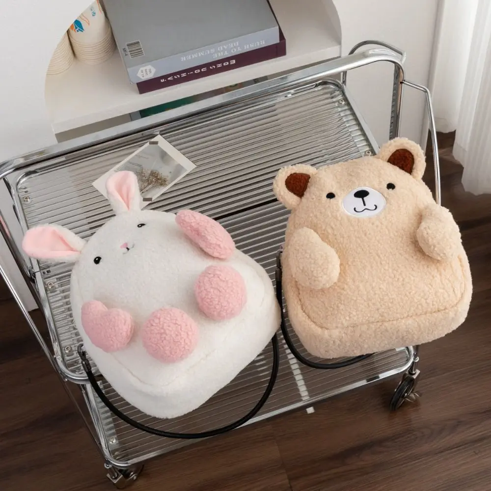 Casual Tote Bags Panda Panda Shoulder Bag Sweet Trendy Plush Rabbit Handbag INS Large Capacity Student Schoolbag Travel/Outdoor