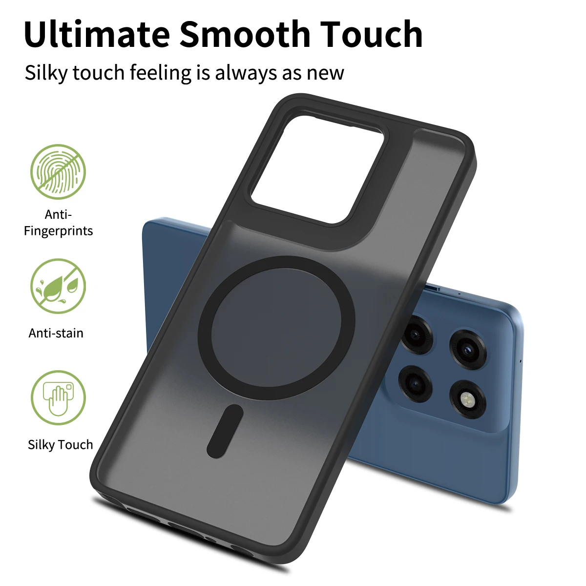 Matte Translucent Magnetic Phone Case with MagSafe Drop Protection