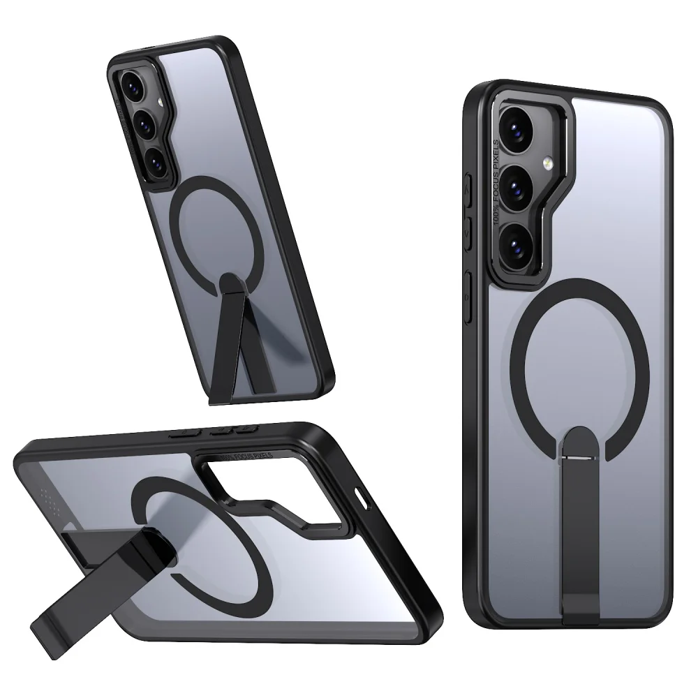 Luxury Wireless Magnetic Charging Stand Case with Clear Cover Holder