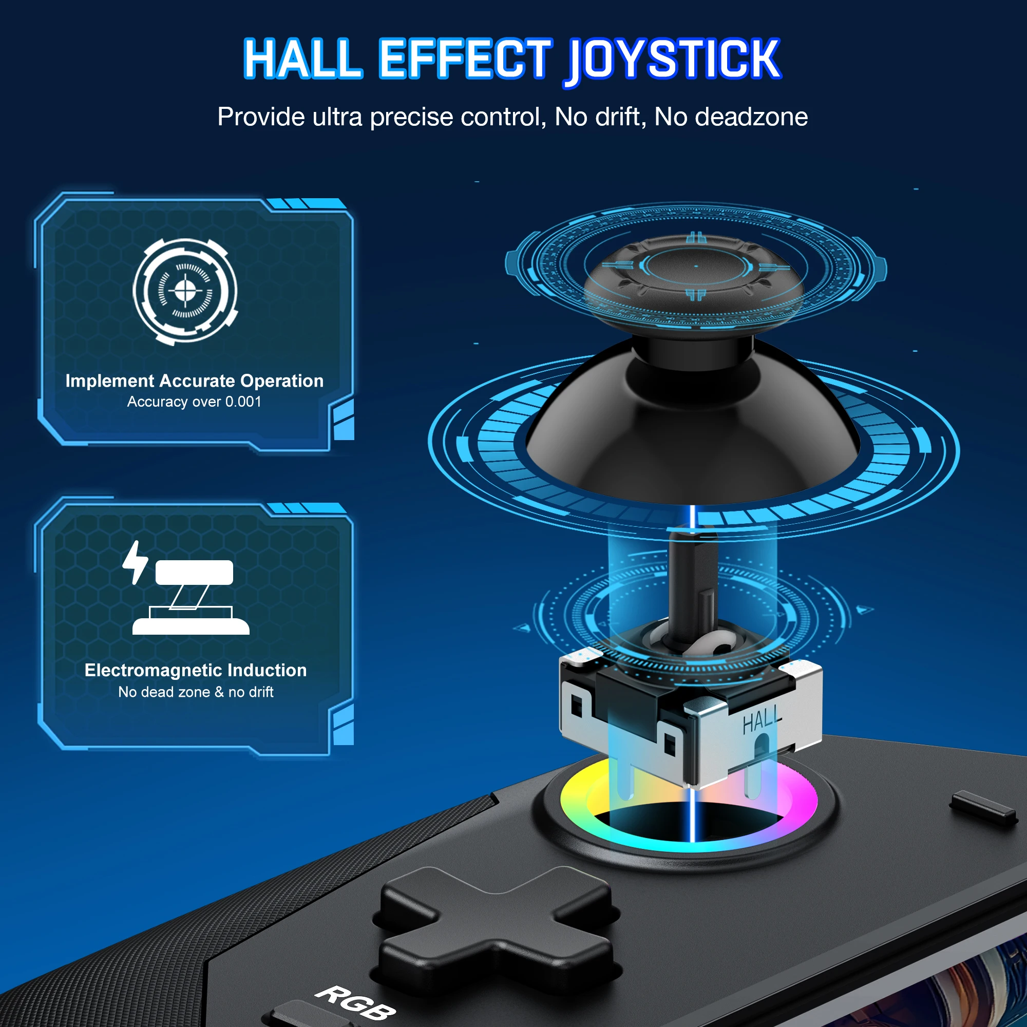 BEBONCOOL JC300 Hall Effect Gamepad For Nintendo Switch/Switch