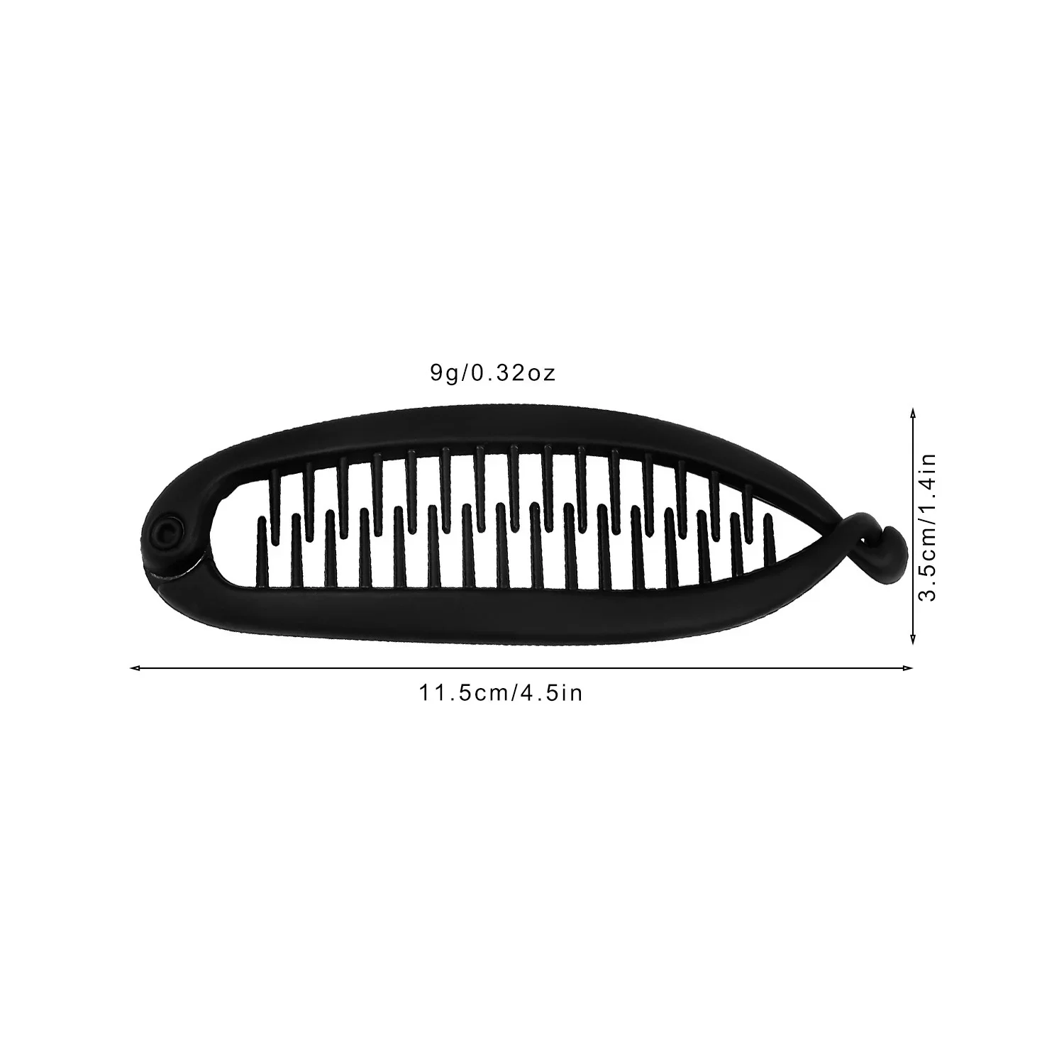 Matte Fish Shaped Hairpin Ponytail Banana Hair Clip Headband Women Hair Accessories