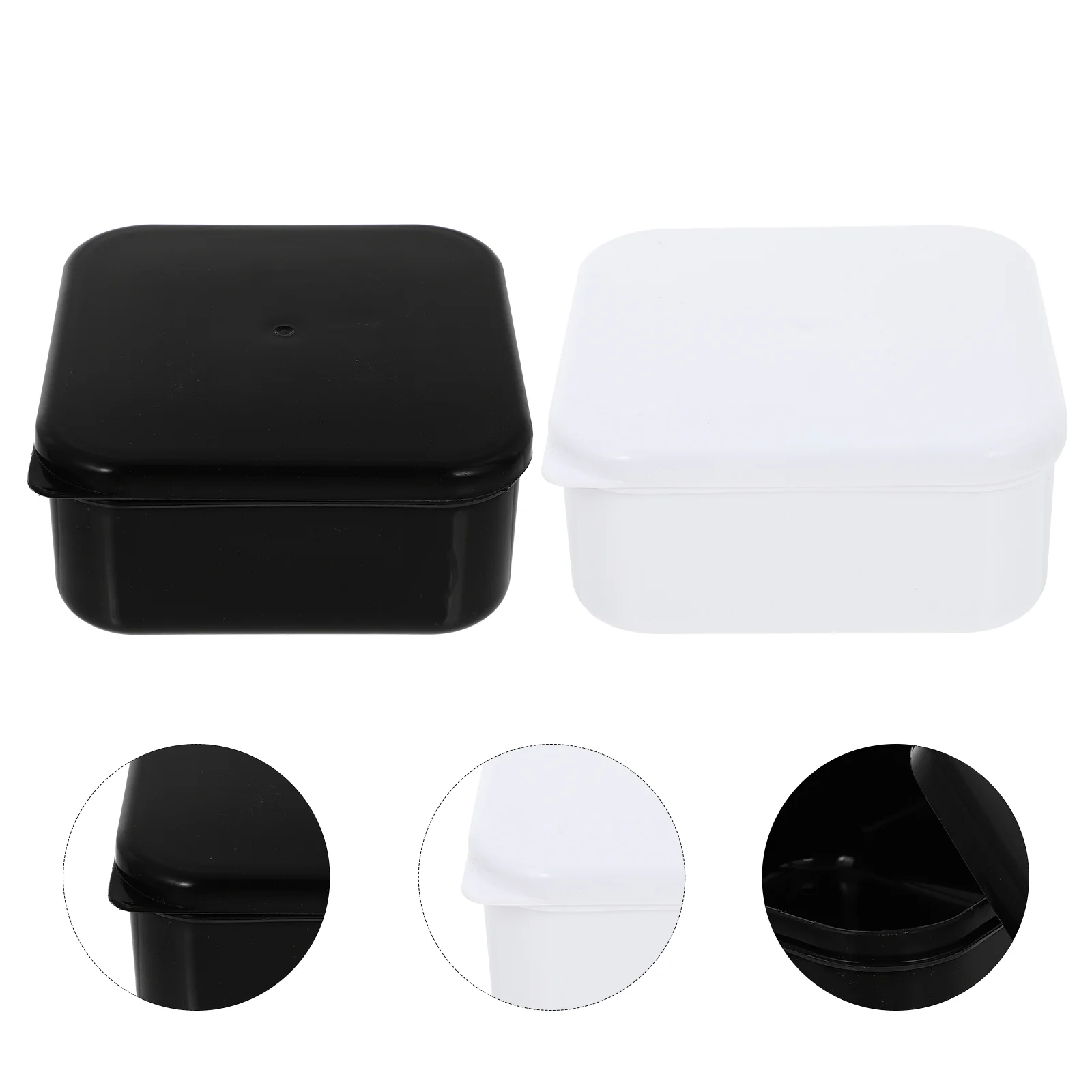 

2 Pcs Chess Jar Plastic Storage Holder Go Game Supplies Chic Case Boxes with Lids Beads Jars