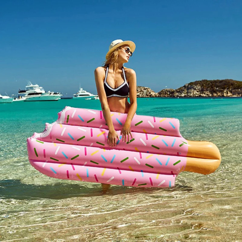 

Inflatable Floating Row Ice Cream Water Swimming Air Mattress Summer Pool Beach PVC Float Bed Lounger Swimming Pool Water Party