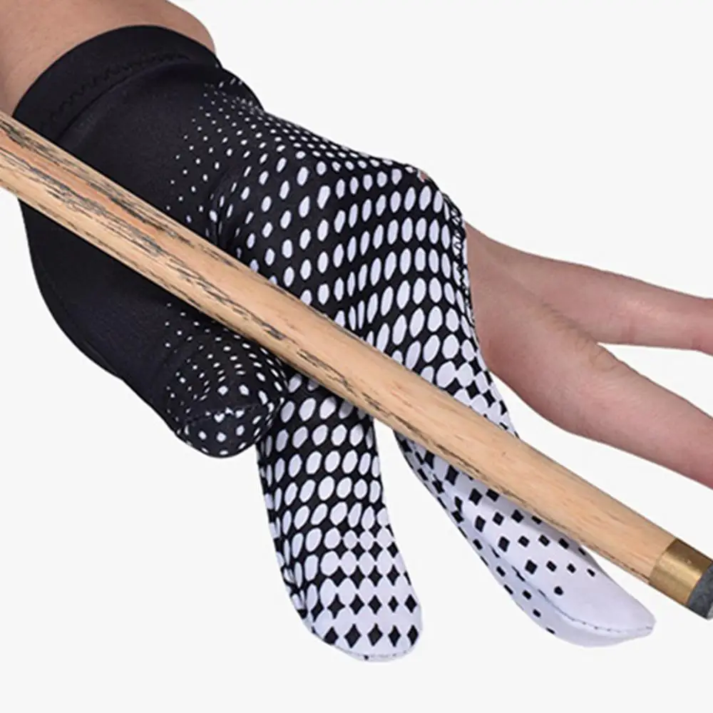 Billiards Gloves 3 Finger Billiards Glove Left/Right Hand Billiard Glove Non-Slip Elastic Billiard Training Gloves Accessories