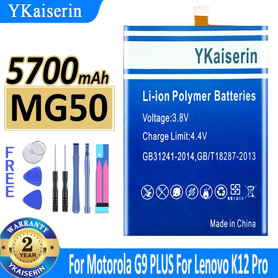 Ykaiserin Per Motorola Batteria Mg50 Batteria Di Alta Qualità Per Motorola Moto G9 Plus G9Plus G9 + Mg 50 Batterie Per Telefoni Cellulari