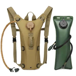 Waterproof Tactical Hydration Backpack with 3L Bladder (Khaki)