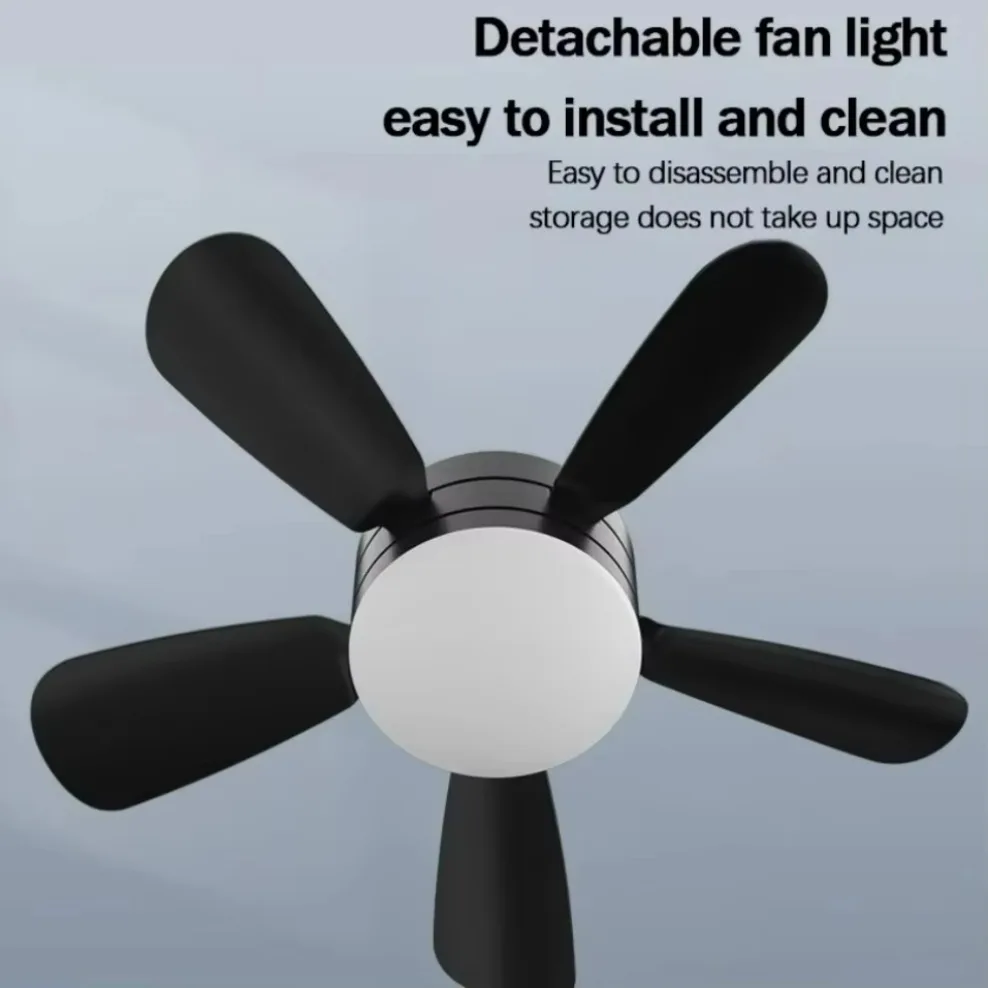 35W LED Ceiling Fan Light with Remote Dimming Function E27 LED Light Fan Intelligent Silent for Bedroom Living Room