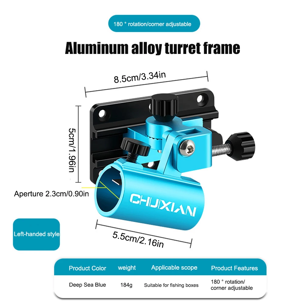 Description Picture 6 of item3 Pcs Set Fish Basket Stand 360 Degree Rotating Turret Frame Aluminum Alloy Fishing Rod Holder Bait Storage Rack Fishing Tools