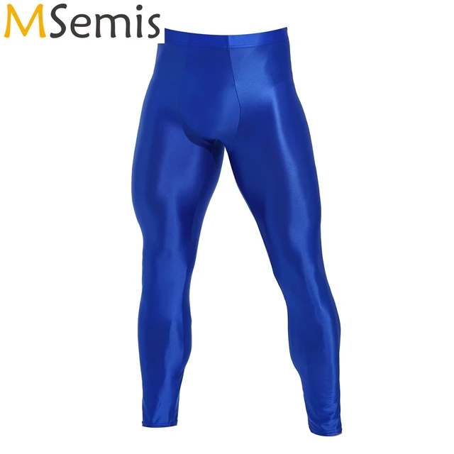 MSemis Men's Athletic Sports Thin Leggings Bottoms Running Tights