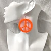 Voikukka Jewelry 2022 New Product Acrylic Pendant Anti War Logo Peace Pattern Fashion Dangle Earrings For Women Gifts 6