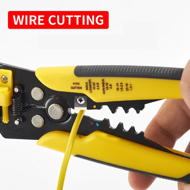 Crimper Cable Cutter Adjustable Automatic Wire Stripper Multifunctional Stripping Crimping Pliers Terminal Hand Tool 4
