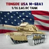 Tongde 1/16 ERA USA M60A1 RC Tank 2.4Ghz Remote Control with loud speaker lights Tank Armored Vehicle Model Adult Children's Toy 1