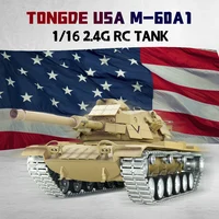 Tongde 1/16 ERA USA M60A1 RC Tank 2.4Ghz Remote Control with loud speaker lights Tank Armored Vehicle Model Adult Children's Toy 1