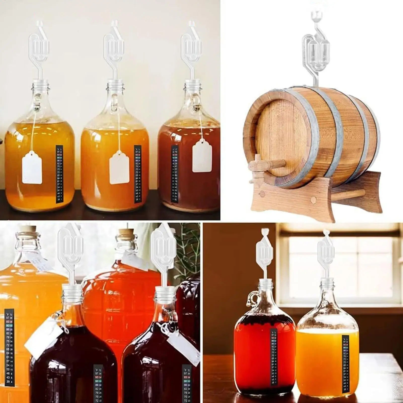 Transparent Home Brewing Airlock S-type One-way Exhaust Valve Check Valve Water Seal Fermentation Valve Airtight Equipment