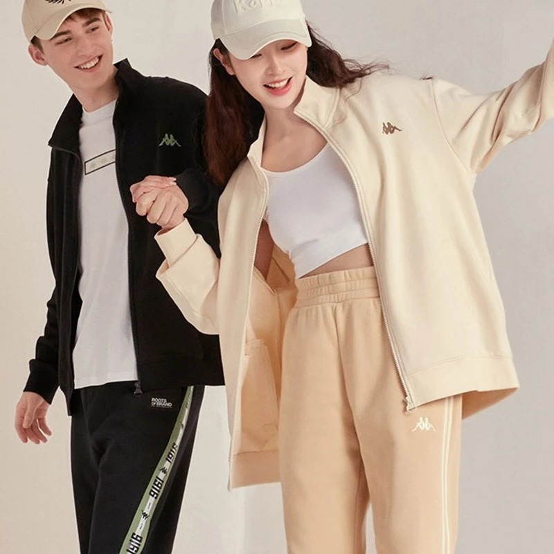 카파 칼리지 스타일 캐주얼 스웨터 재킷 남성 여성 빈티지 오픈 가디건 코트 커플 매칭 코튼 스포츠웨어