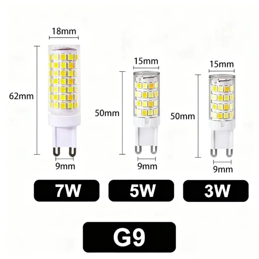 1-20PCS LED 전구 G9 세라믹 33LEDs-75 LED SMD2835 가장 밝은 램프 AC85-265V 따뜻한/차가운 흰색 스포트라이트 할로겐 라이트 교체