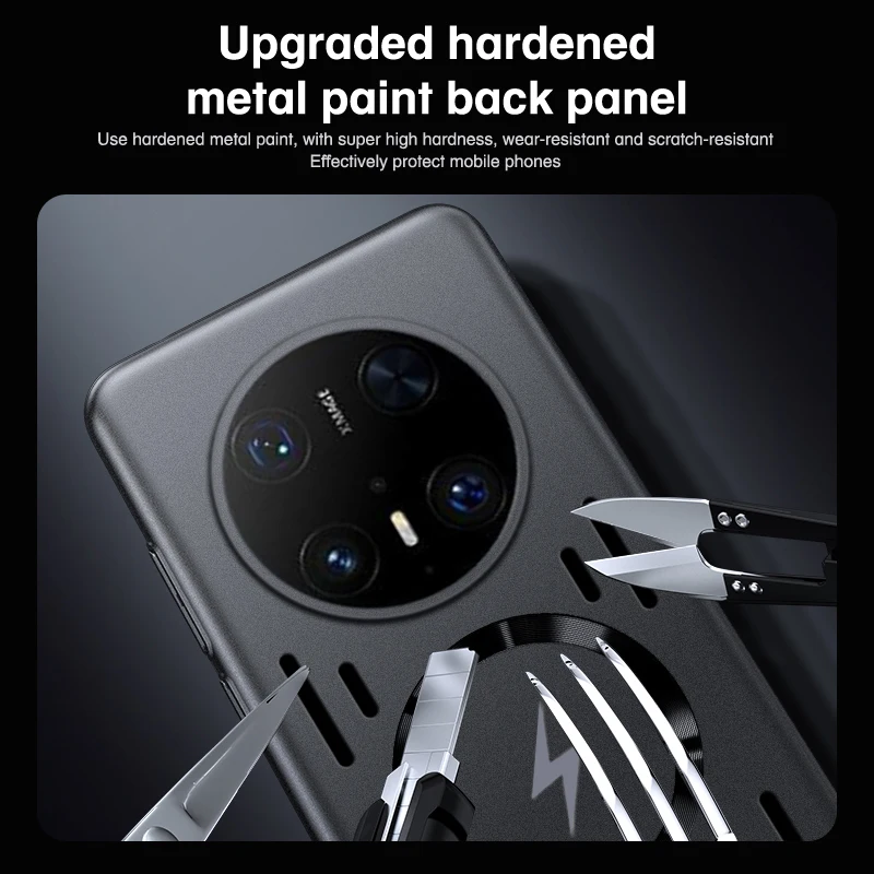 Luxury Matte Heat Dissipation Breathable Magnetic Case - Shockproof Hard Cover
