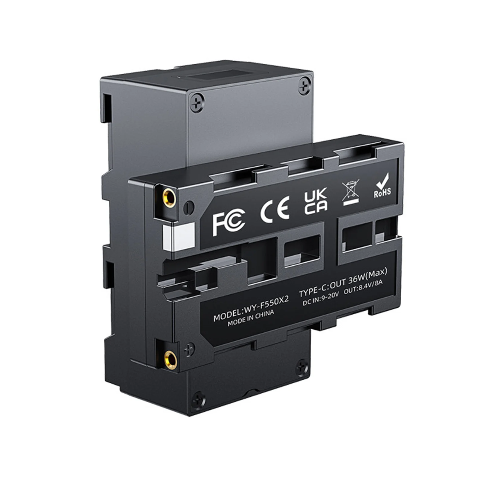 새로운 양면 NP-F 더미 배터리 어댑터 NP-F550/F750/F970 카메라 모니터용 무선 송신기 D-탭-DC 5.5*2.5mm 케이블