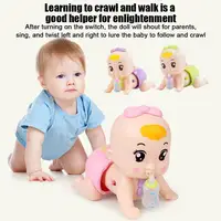 Electric Plastic Crawling Doll Early Education Puzzle Toy Cognitive Observational Companion Ability Baby Child Children Tra J2E9 1