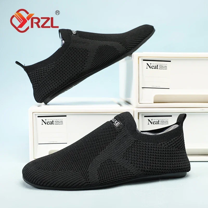 YRZL Men Mesh Loafers Driving Moccasins High Quality Flats Walking Shoes Breathable Non Slip Casual Loafers Summer Mens Shoes 5