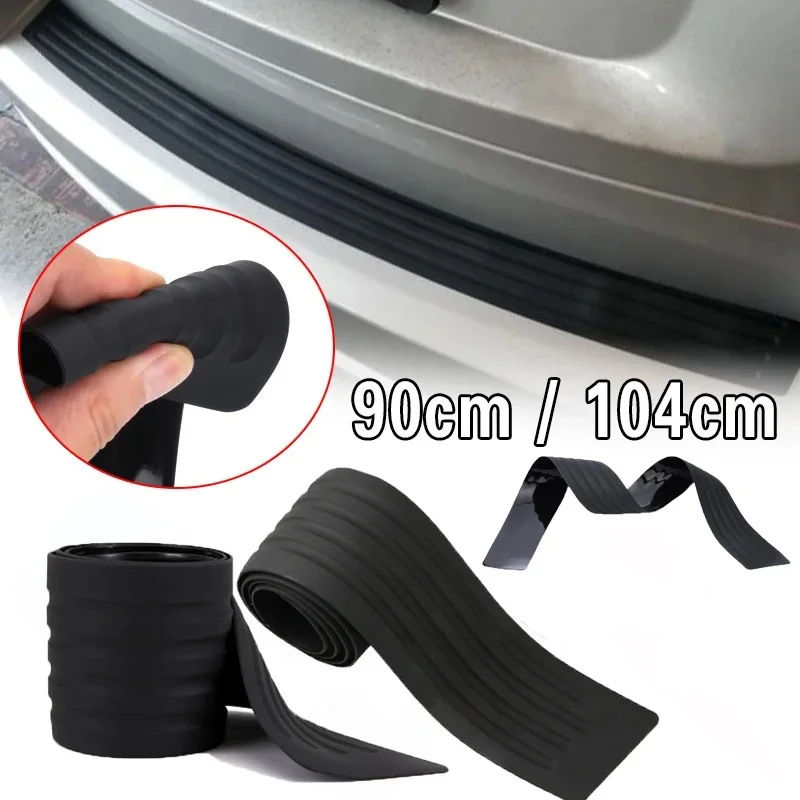 

Universal 90cm 104cm Car Trunk Door Sill Plate Protector Rear Bumper Guard Rubber Mouldings Pad Trim Cover Strip Car Styling
