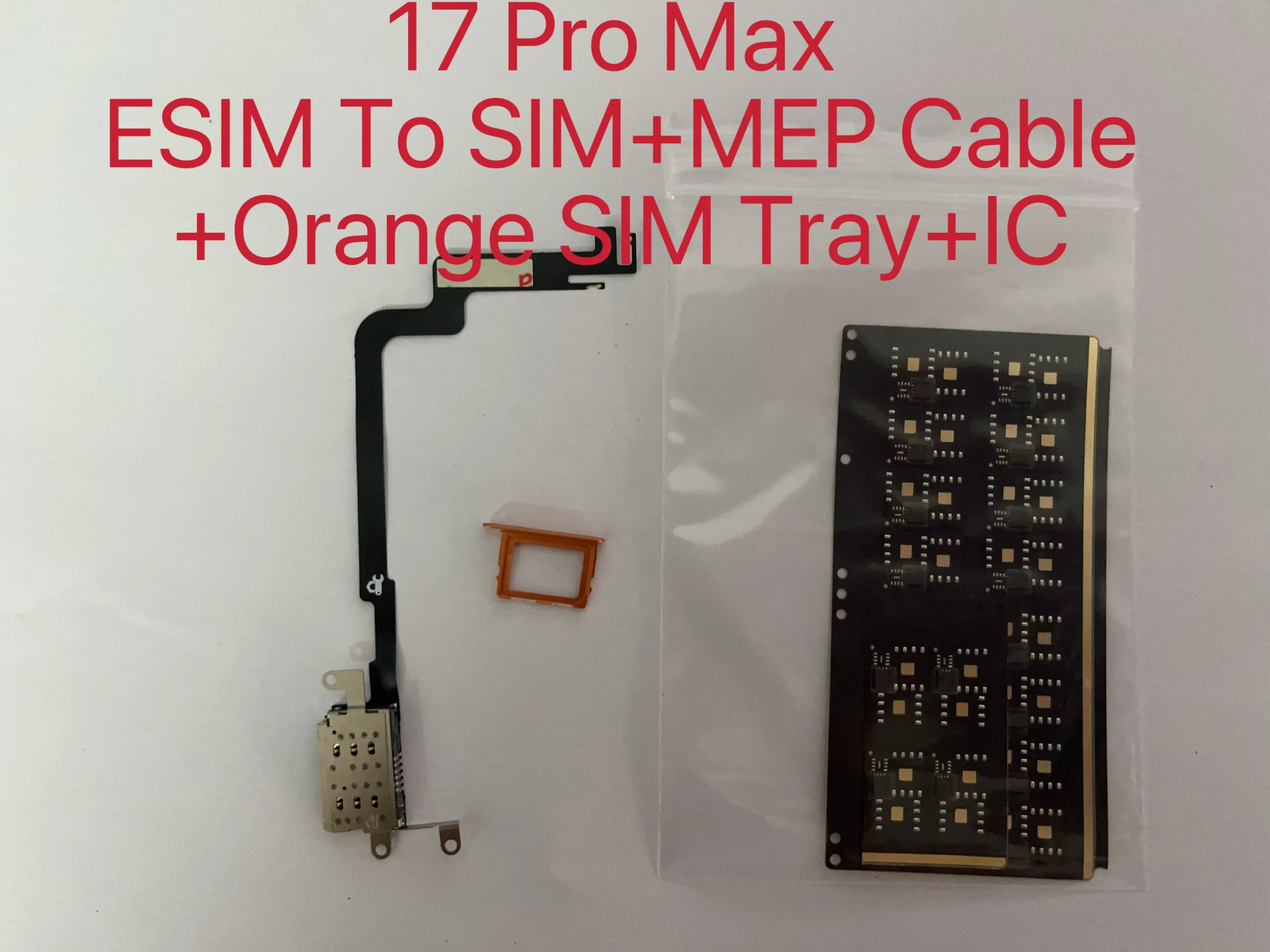 Enhanced eSIM to SIM Card Flex Cable with Integrated MEP Cable and SIM Tray