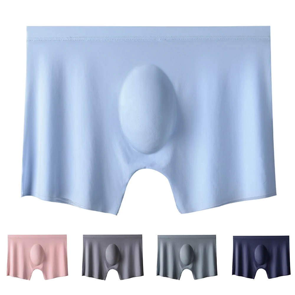 

L—XXXXL Men's Panties Underwear Boxershorts Men Boxer Ice Silk Seamless Ultra-thin Breathable Solid Large Size Ropa Interior