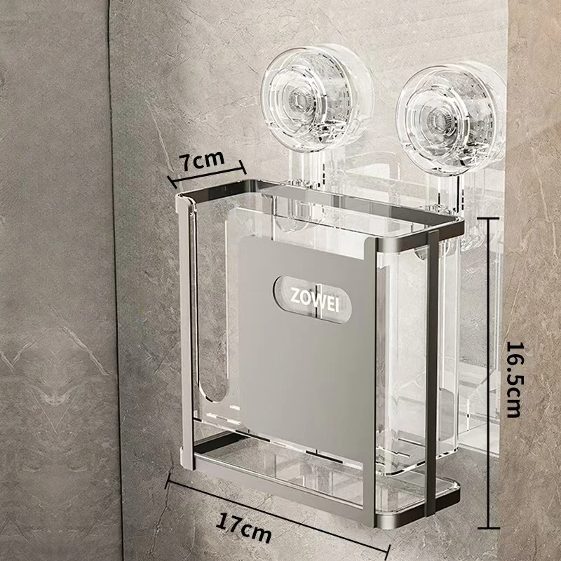 New Household Suction Cup Chopsticks Storage Basket Without Holes Hanging Wall Chopsticks and Spoons Storage Draining Stand