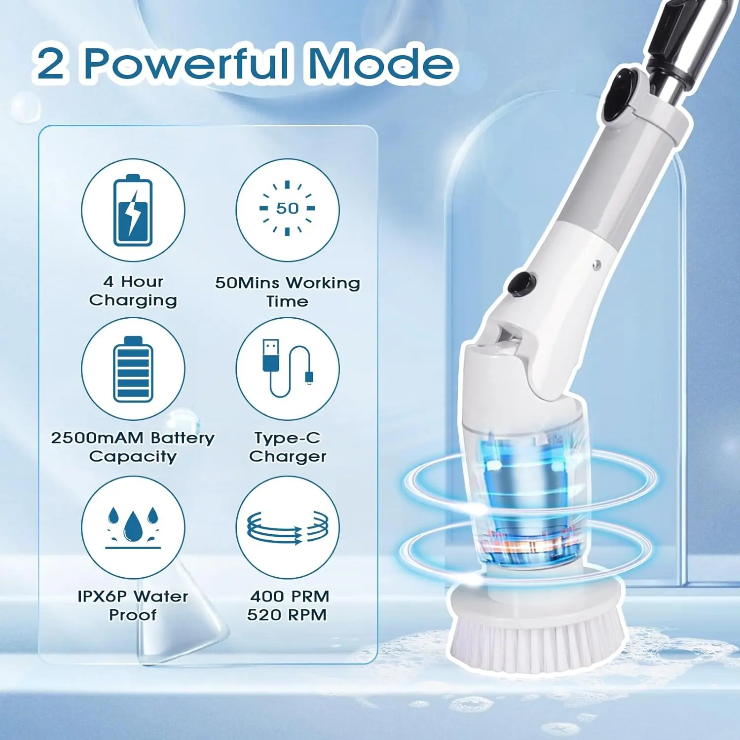 8-in-1 Multifunctional Electric Cleaning Brush USB Charging