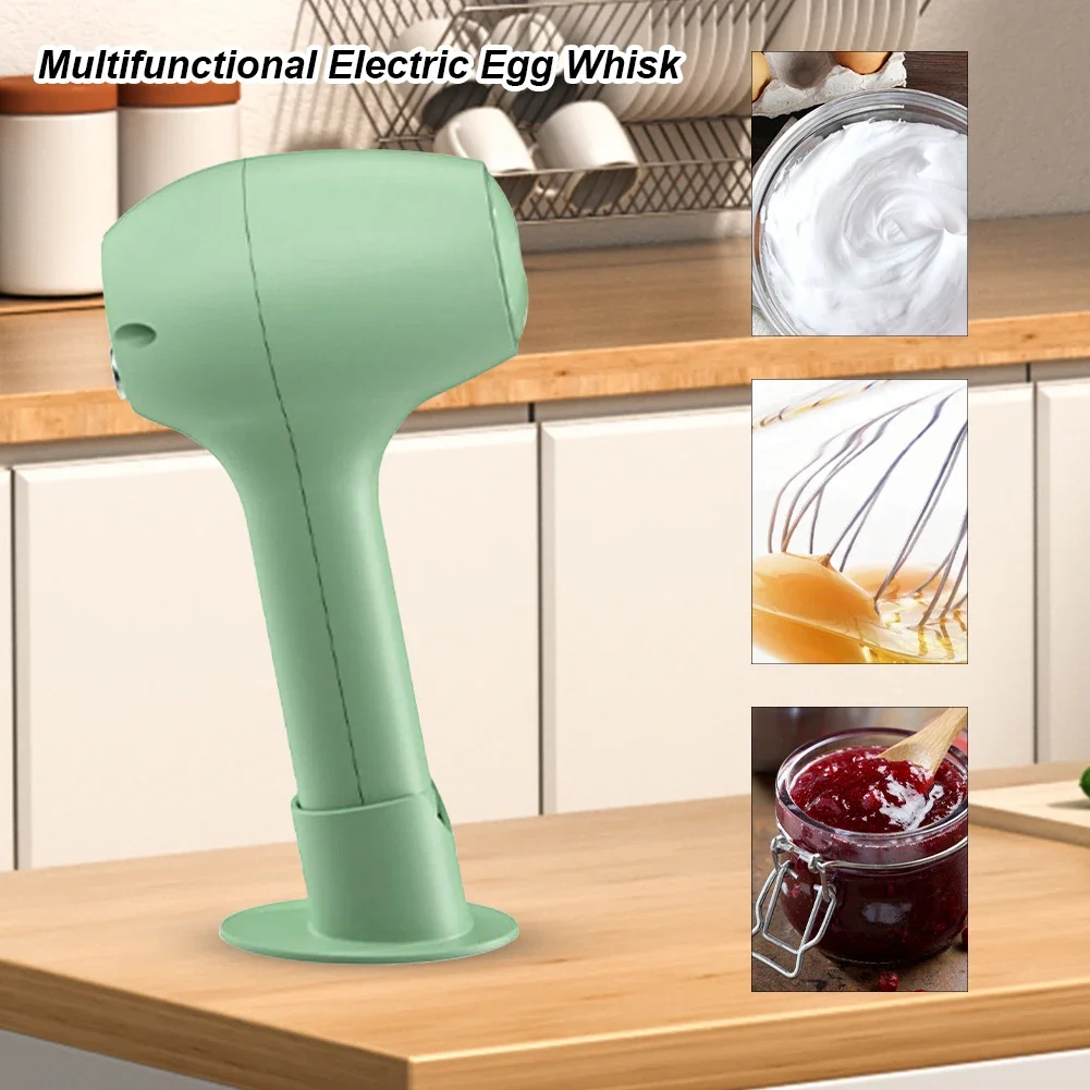 Wireless Electric Food Mixer Automatic Whisk Dough Portable Egg Beater Baking Cake Cream Whipper One-Button Start Kitchen Tool