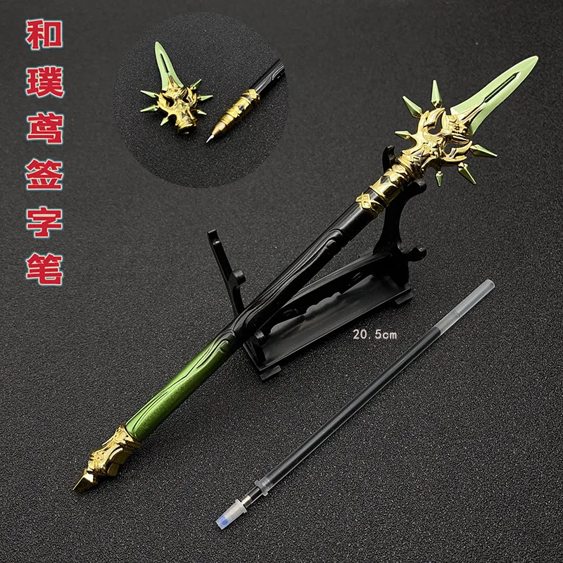 Genshin Impact Sword Pen Metal model Gel Pen 0.5mm Black Refill Cosplay Prop Souvenir Kid Student Gifts anime cosplay props,superhero cosplay props,pirate gun cosplay props