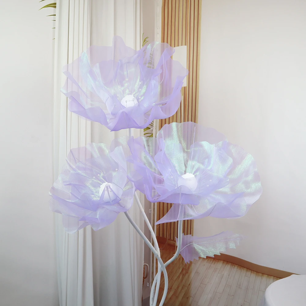 

3 Phantom Yarn Poppies, High Quality Artificial Flowers, Wedding Party, Grand Performance, Holiday Decorations, Handmade Flower