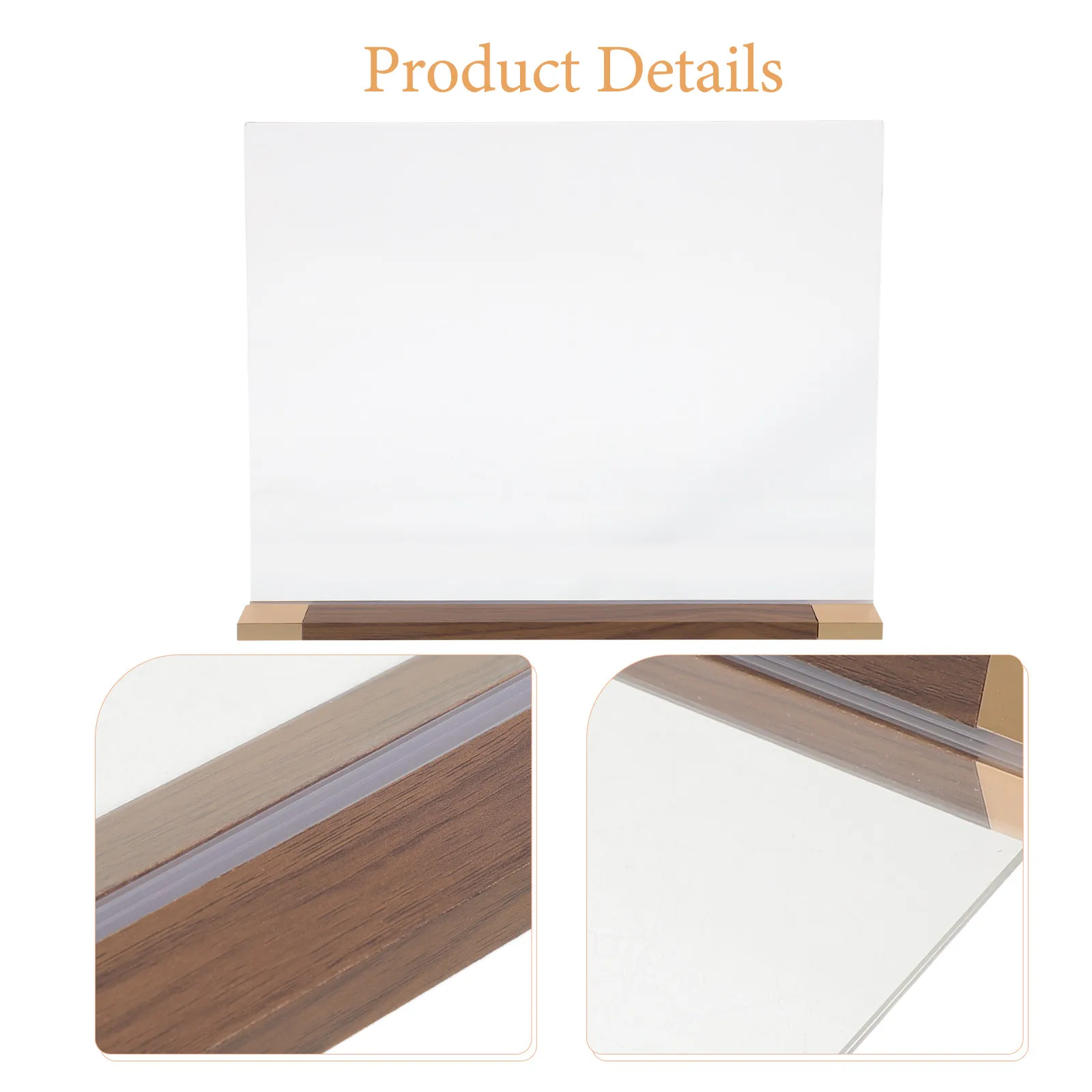 투명 아크릴 테이블 사인 홀더, 안정적인 T자형 디스플레이 스탠드, 대형, 레스토랑, 사무실, 상점, 문서, 사진 전시용