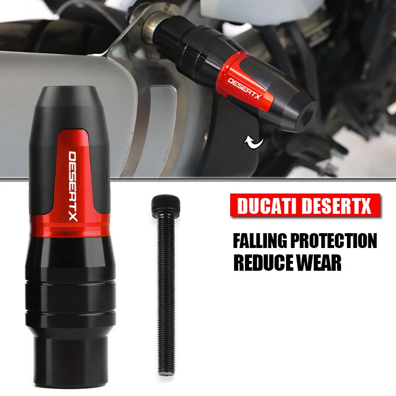 Per Ducati Desertx Desert X 2022 2023 Accessori Moto Cnc Alluminio E Pom Scarico Protezione Caduta Slider Crash Pad