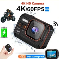 4K HD 60FPS Mini Camera Wifi Outdoor Sport 170° Wide Angle Action Kam Waterproof Bike Motorcycle Helmet Body Cam with LED Screen 1