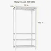 4-Tier Freestanding Garment Rack Suit for Small Space and Corner, Closet Organizer System Portable Closet Wardrobe 3