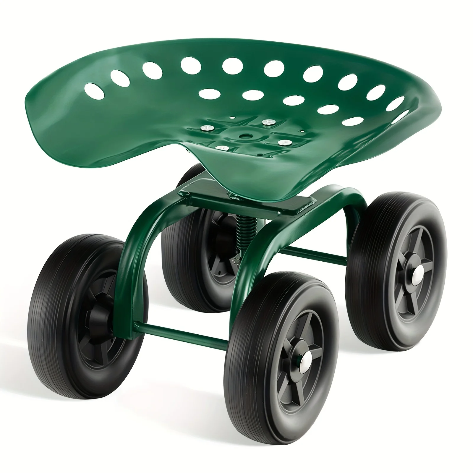 

Rolling Garden Cart Heavy Duty Workseat w/ 360° Swivel Seat & Adjustable Height Plant accsesories Greenhouse frame Gardening to
